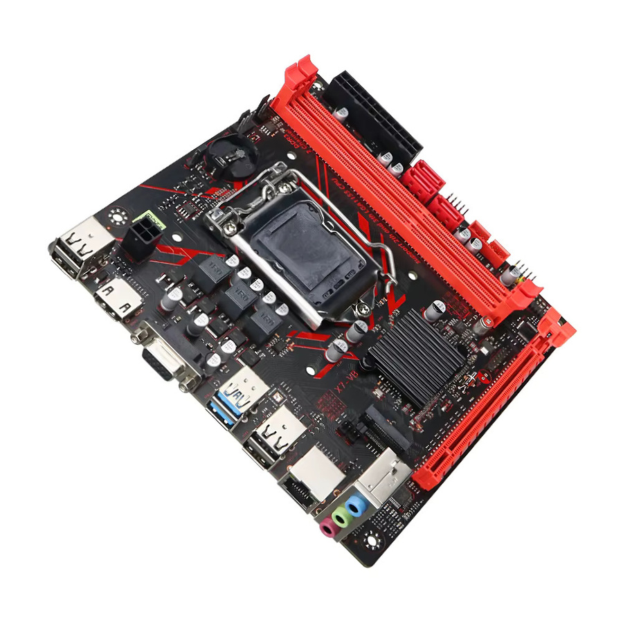SOYO H61M DDR3-AX Motherboard Set mit Intel Xeon und i5 2500 CPU sowie 8GB DDR3 Dual Memory, LGA1155, M.2, SATA2.0, HDMI, VGA, PCIE3.0X8, USB2.0, Schwarz - Bild 2