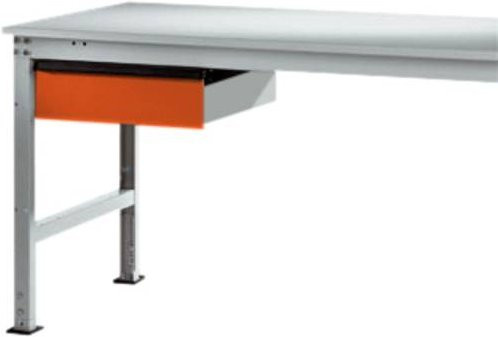 Manuflex LZ4173.2001 ESD Einzelschubfach mit Schloss, Farbe: Rotorange RAL 2001, B/T/H: 42,5 x 55,0 x 13,5 cm - Bild 1