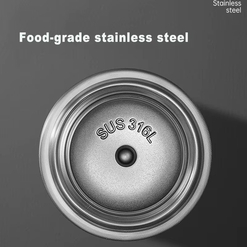COOKER KING Thermobecher aus Edelstahl mit Teesieb in Silber und Grau, vakuumisoliert für Heiß- und Kaltgetränke, 316L Qualität - Bild 2