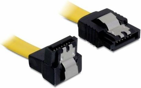 Delock SATA-Kabel gelb gerade zu gewinkelt Serial ATA 150/300/600 - Bild 1