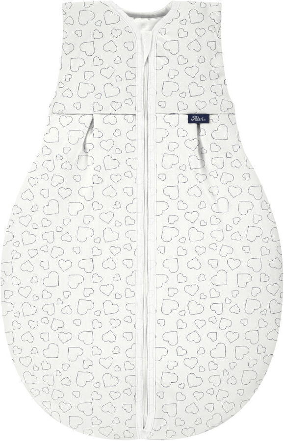Alvi Kugelschlafsack Thermo Hearts weiß 110 cm - Bild 1