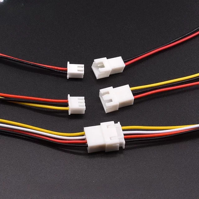 10 Stück JST XH 2,54 mm Kabel mit Steckern und Buchsen, 26AWG, Farbe: Weiß - Bild 1