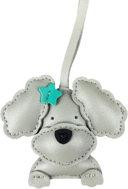 Taschenanhänger 3D Plüsch Pudel Hund, PU-Leder, Unisex - Bild 1