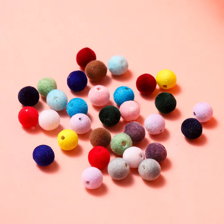 YouYoungDifferent Acryl Perlen Pompom Ball, 8/10mm, Spacer Perlen - Bild 2