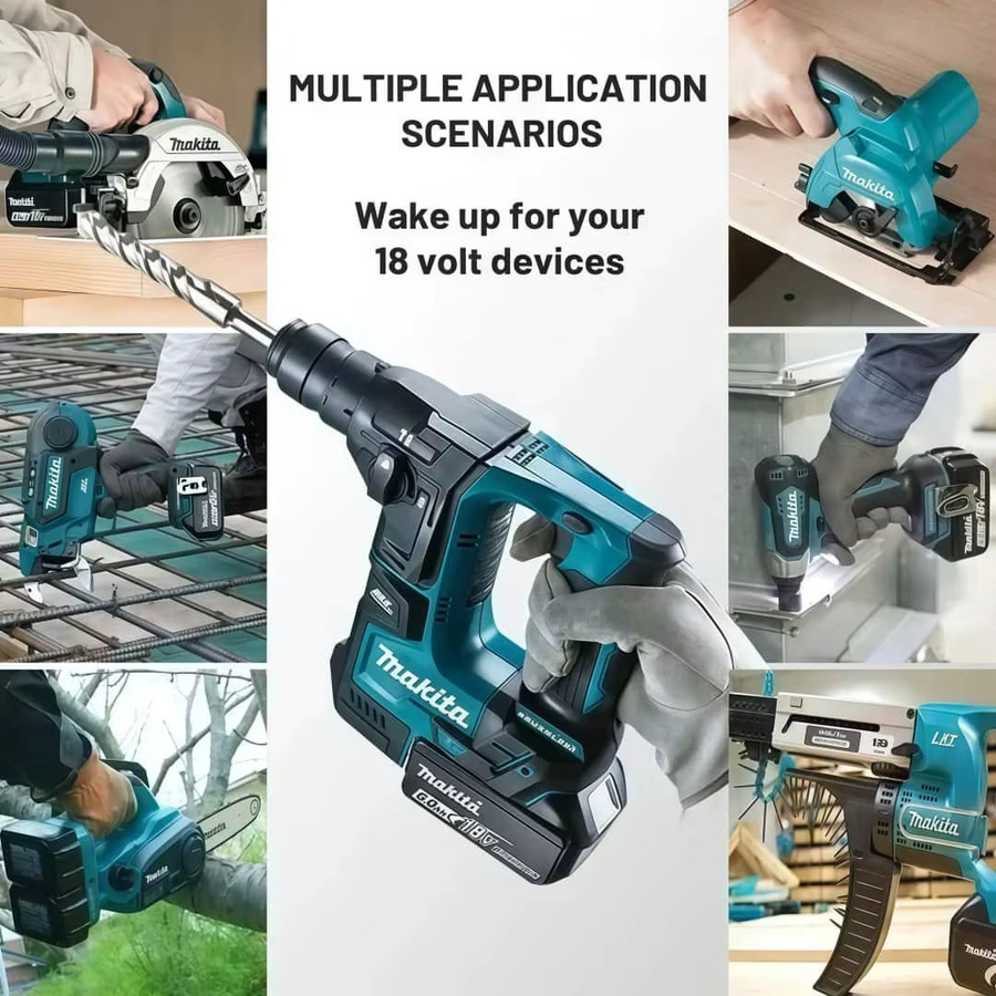 Makita 18V Lithium-Ionen Akku BL1860 mit 6Ah Kapazität für LXT Elektrowerkzeuge - Bild 3