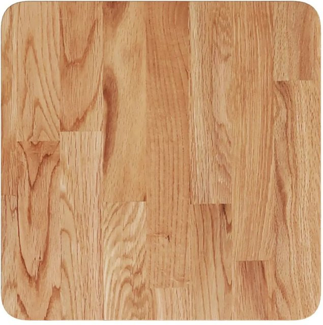 vidaXL Tischplatte aus Eichenholz in Braun, rustikal und lackiert, B/T/H: 40 x 40 x 4 cm - Bild 1