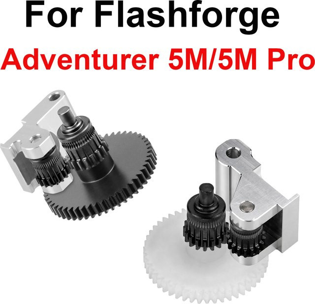 Flashforge AD5M Upgrade Extruder-Kit mit gehärteten Stahlzahnrädern für Adventurer 5M und 5M Pro Dual Drive 3D-Druck-Zubehör - Bild 1