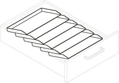Schrägablageschale aus Kunststoff für Schäfer Shop Select Rollcontainer 1233 und 13333, Schwarz - Bild 1
