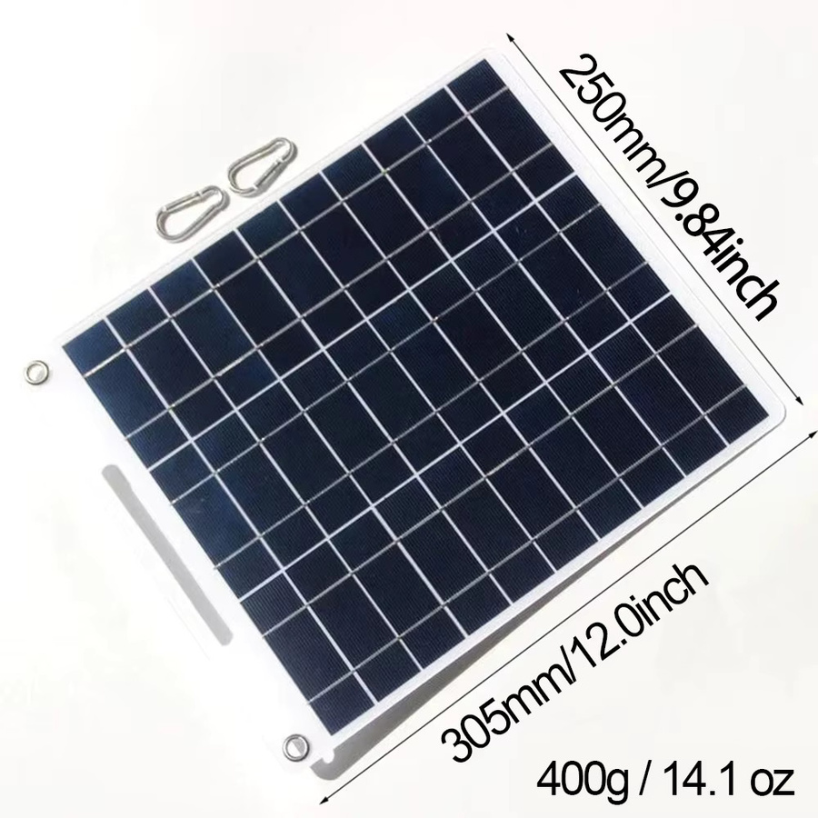 Tragbares 100W Solarladegerät von soecopo mit zwei USB-Anschlüssen, wasserdichtes Solarpanel für Camping und Outdoor - Bild 2