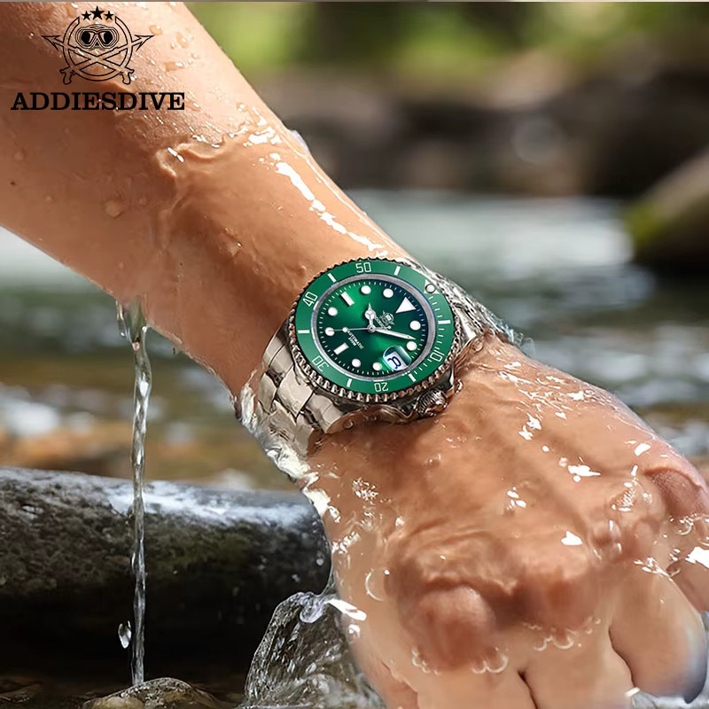 ADDIESDIVE Automatik-Armbanduhr, Edelstahl, Keramiklünette, Herren - Bild 3