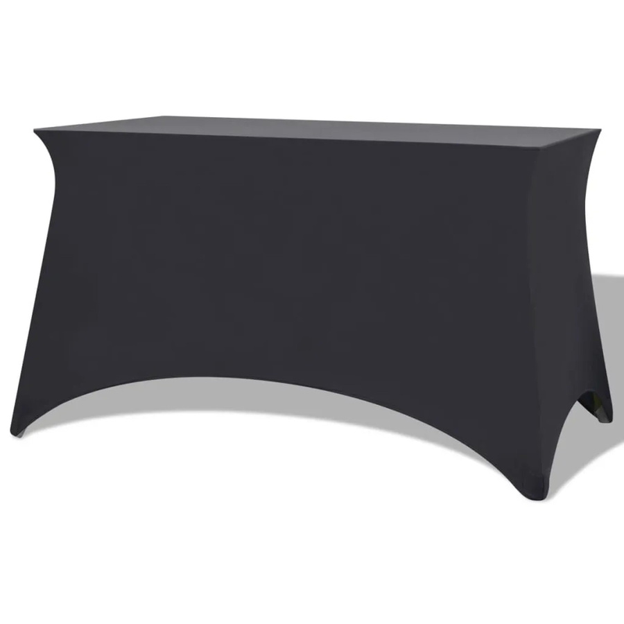 DELUKE Stretch-Tischhusse 2er Set für Stehtische in Anthrazit, B/T/H: 183 x 76 x 74 cm - Bild 2