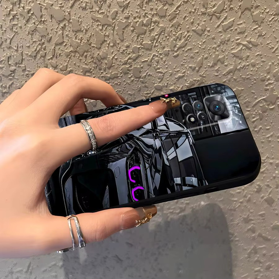 Handyhülle mit Auto-Design für Xiaomi Redmi Note Serie in Schwarz und Multicolour - Bild 4