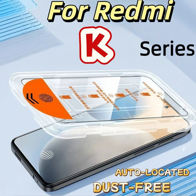 Xiaomi Displayschutzfolie aus gehärtetem Glas für Redmi K70e K70 K60 K60e K50 K20 K30, transparent, 9H Härte und Anti-Fingerabdruck-Beschichtung - Bild 1