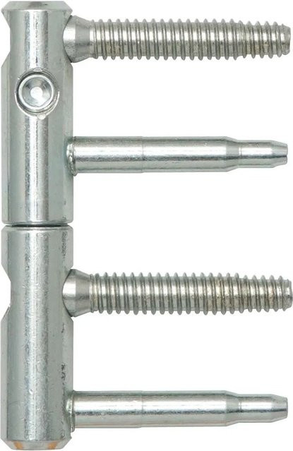 SFS Anuba 3-dimensionales Türband 2-teilig, verzinkt in Silber, Bandhöhe: 92 mm, Bolzendurchmesser: 15 mm, Bolzenlänge: 45 mm - Bild 1