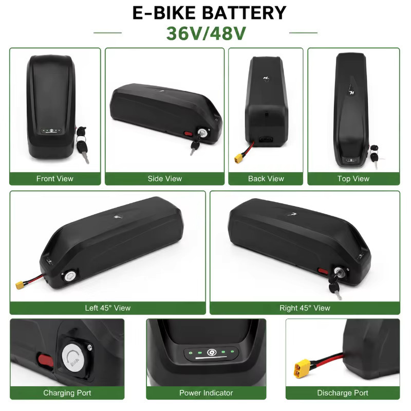 E-Bike Akku mit 40Ah und 30A BMS für 350W 500W 750W 1000W Motoren inklusive Ladegerät, Schwarz - Bild 3