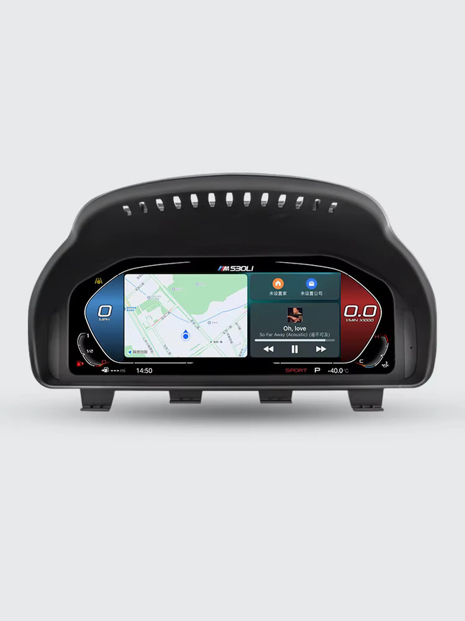 AUTOTOP 11 Zoll Digitales Kombiinstrument mit Linux Wireless Carplay und Android Mirroring für BMW 3er E90 E91 E92 in Schwarz, Auflösung 1920x720P - Bild 6