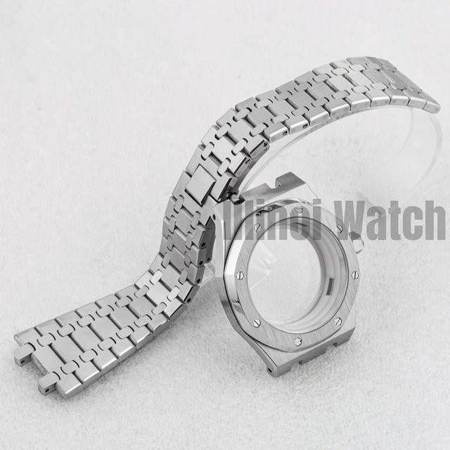 Uhrengehäuse Edelstahl, Oktagon, 41 mm, Silber, Unisex - Bild 1