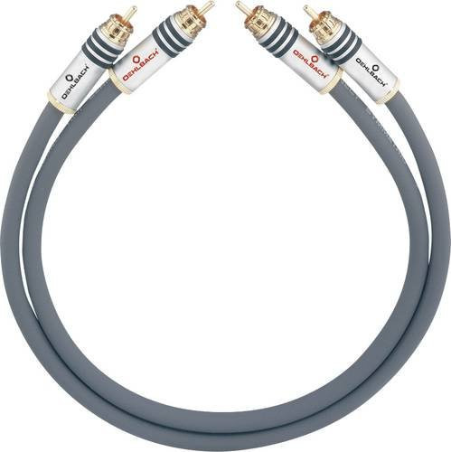Oehlbach NF 14 MASTER Cinch Audio Anschlusskabel mit vergoldeten Steckkontakten, Farbe Anthrazit, Länge: 2,25 m - Bild 1