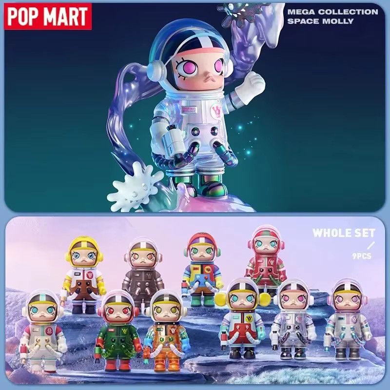 POP MART MEGA COLLECTION 100 % SPACE MOLLY SERIES Blind Box Actionfigur Mystery Box Modell - Bild 1