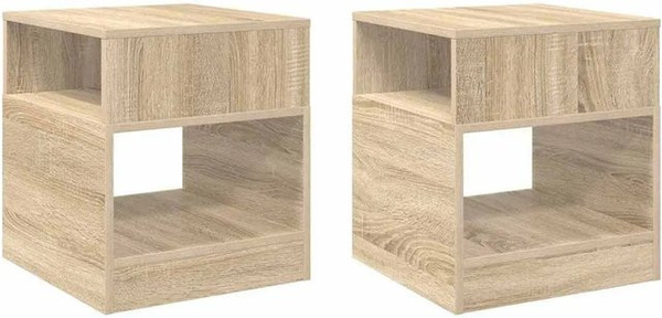 vidaXL Beistelltisch Set 2 Stück Sonoma Eiche modern B/T/H: 40 x 40 x 45 cm
