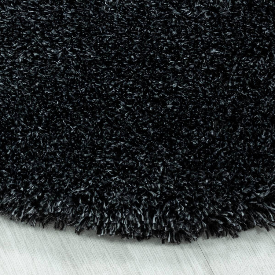 Ayyildiz Hochflorteppich Fluffy Shaggy in Anthrazit, Durchmesser: 120 cm - Bild 2