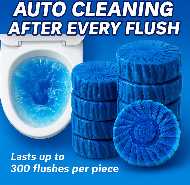 ENJOY DOWA'S Toilettenreinigungstabletten zur Entkalkung und Desodorierung, Blau, 3/6/12er-Pack - Bild 1