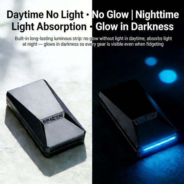 YIJOO Anti-Angst-Fidget-Slider, Stressabbau-Spielzeug aus Metall, mit Glow-Spinner-Funktion - Bild 1