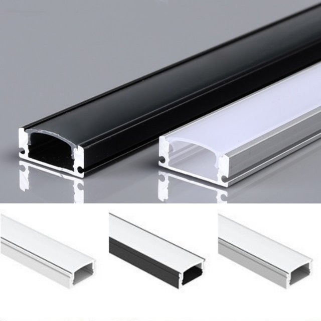 Ksdligh U-Profil Aluminium-Profilkanal für LED-Streifen zur linearen Lichtabdeckung - Bild 1