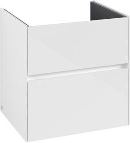 V&B Waschtischunterschrank Collaro in Glossy White mit mittiger Waschtischöffnung, B/T/H: 61,1 x 61,1 x 48 cm - Bild 1