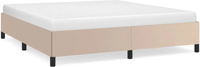 vidaXL Polsterbett aus Kunstleder in Cappuccino-Braun, B/T/H: 160 x 203 x 163 cm - Bild 1