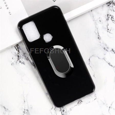 Umidigi A7 Pro und A9 Pro Smartphone Hülle aus weichem Silikon mit Rückseitenring in Transparent und Schwarz
