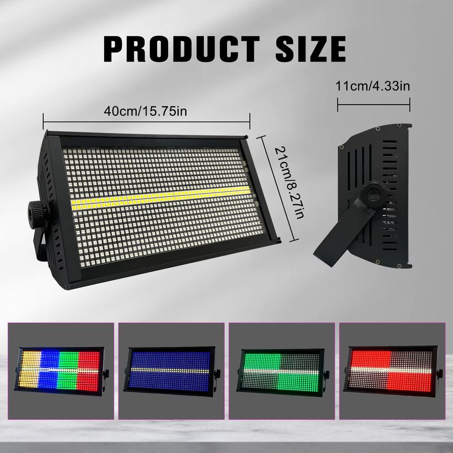 POLET 200W LED RGBW 4in1 Partition Strobe Light mit DMX512 für DJ, Wedding und Stage Lighting Effects in Weiß 8000K - Bild 3
