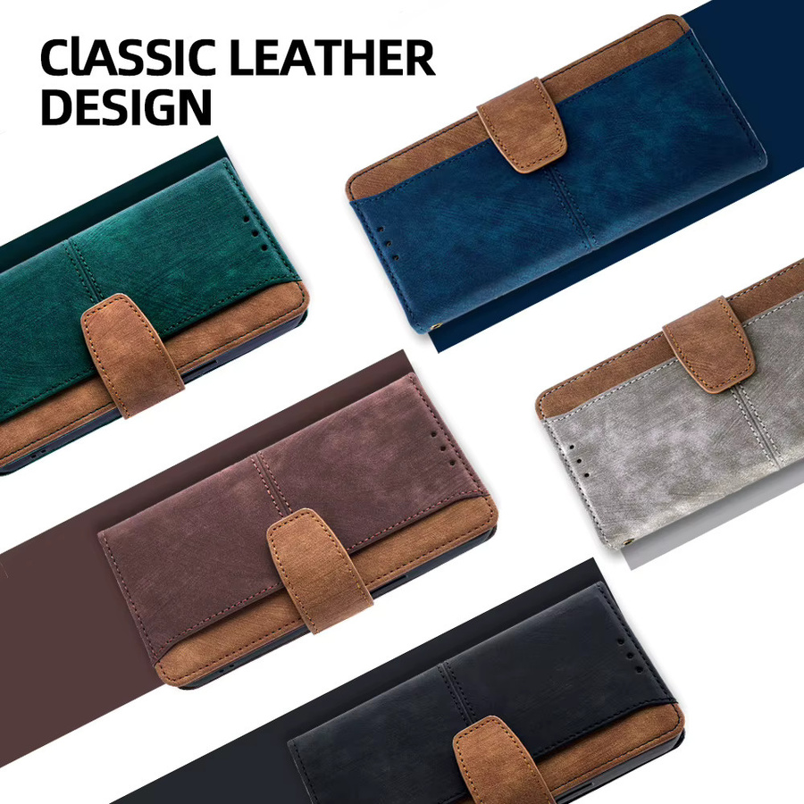 AIMONCASE RFID Blocking Business Flip Lederhülle für Honor X9A X9B X9C X8A X8B X7A X7B X7C in Grün und Blau - Bild 2