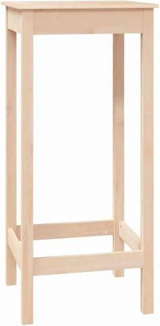 vidaXL Bartisch aus rustikalem Kiefernholz in Braun, B/T/H: 50 x 50 x 110 cm - Bild 1