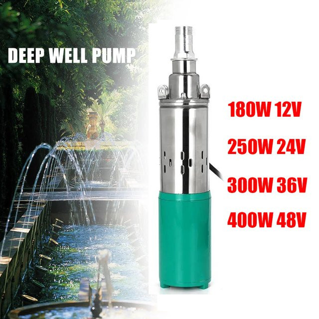 DC Solar Tiefbrunnenwasserpumpe für 12V 24V 36V 48V mit bis zu 400W und 40m Förderhöhe - Bild 1
