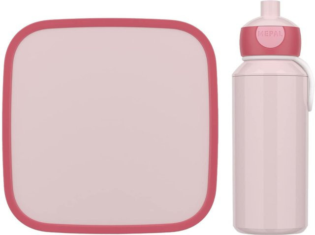 Mepal Lunchset XL Campus Pink aus Kunststoff mit Besteck und Trennfächern, auslaufsicher - Bild 1