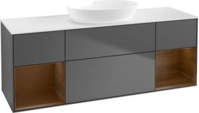 V&B Waschtischunterschrank Finion in Weiß und Anthrazit, Breite: 160 cm, Tiefe: 50,1 cm, Höhe: 50,1 cm - Bild 1