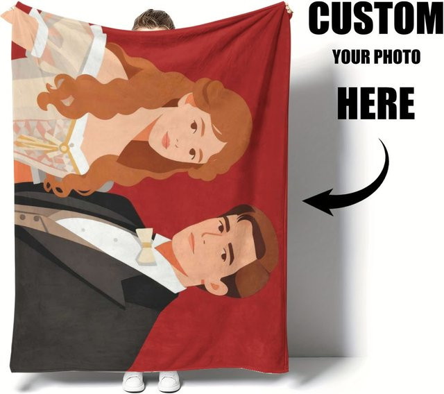 Personalisierte Fotodecke aus weichem Flanell-Plüsch von SRH, warme Fleece-Decke für Bett und Couch - Bild 1