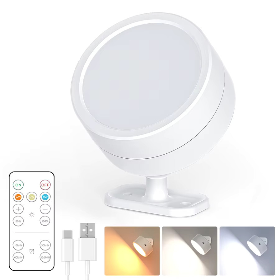 AVACOM Moderne LED Wandleuchte mit RGB-Beleuchtung, magnetisch und 360 Grad rotierbar, inklusive Fernbedienung und Akku - Bild 6