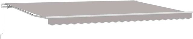 vidaXL Einziehbare Markise aus Polyester und Aluminium, Hellgrau, B: 500 cm, T: 350 cm - Bild 1