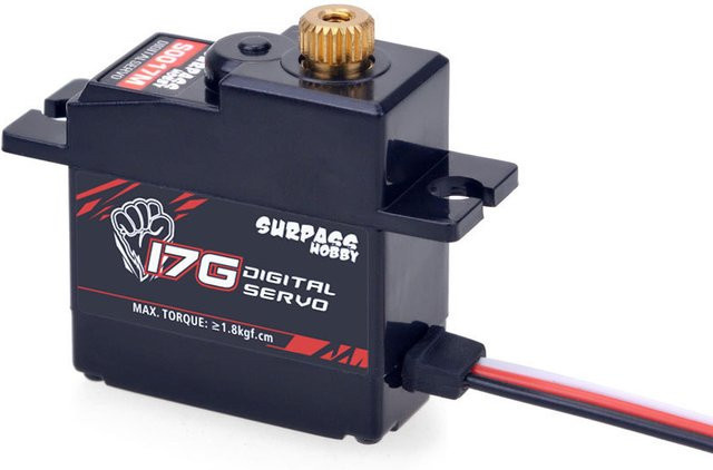 SURPASS Hobby Micro Mini Servo S0017M, Digital Servo, Schwarz - Bild 1