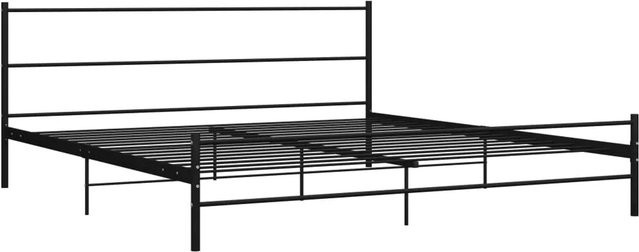 vidaXL Bettgestell aus Metall in Schwarz, modernes Design für Erwachsene, B/T: 200 x 200 cm - Bild 1