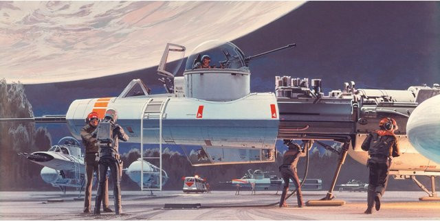 Komar Fototapete Vlies Star Wars Classic RMQ Yavin Y-Wing Multicolor B: 500 cm, H: 250 cm - Bild 1