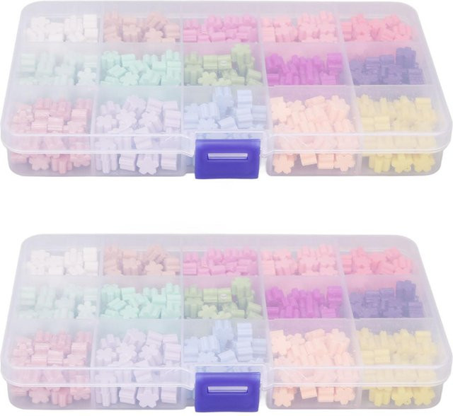 GoolRC Siegelwachsperlen Set mit 15 Farben, schnelltrocknend, 2 Schachteln, Multicolor und Weiß - Bild 1