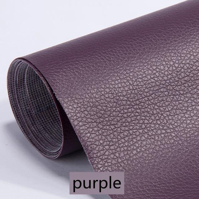 Selbstklebende Reparaturflicken aus Leder und Kunststoff von Elberta, Farbe: Lila, B/T/H: 60 x 25 cm - Bild 1