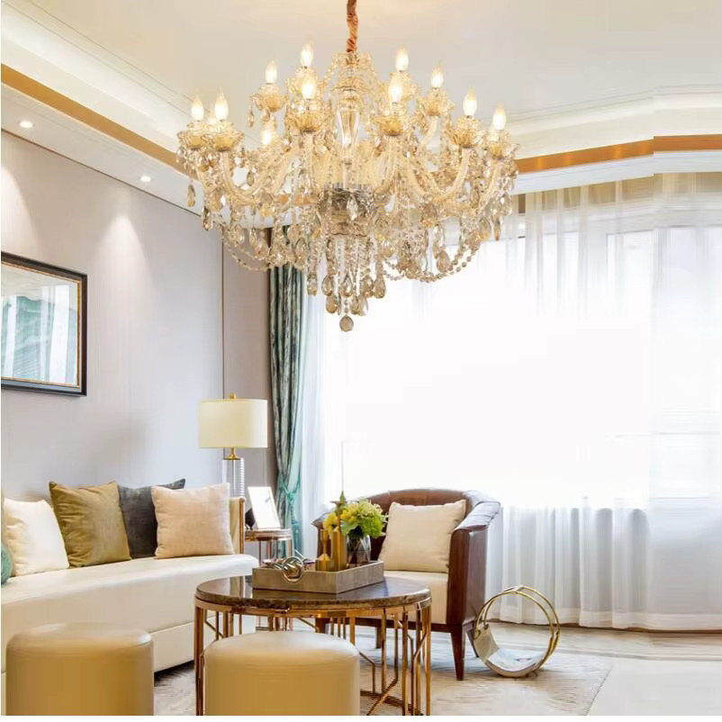 AL.HaffaR Moderne K9 Kristall Kronleuchter Luxus De Cristal Deckenleuchte für dein Wohnzimmer - Bild 2