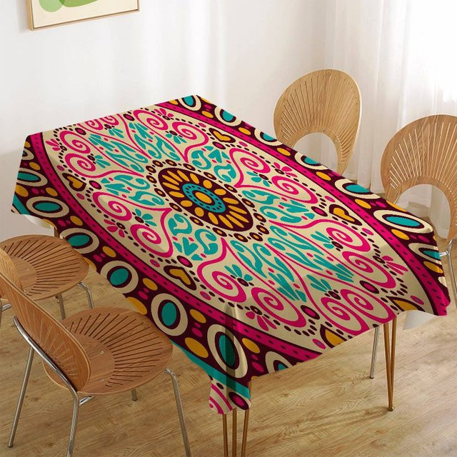 Wasserdichte und fleckenabweisende florale Tischdecke von JMG Household Supplies in Mehrfarbig, rechteckig, B: 90 cm, T: 140 cm - Bild 1