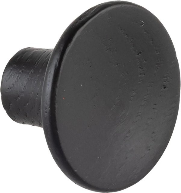 Furnipart Möbelknopf Tuba aus Esche, Schwarz gebeizt, Durchmesser: 2,8 cm, Tiefe: 1,9 cm - Bild 1
