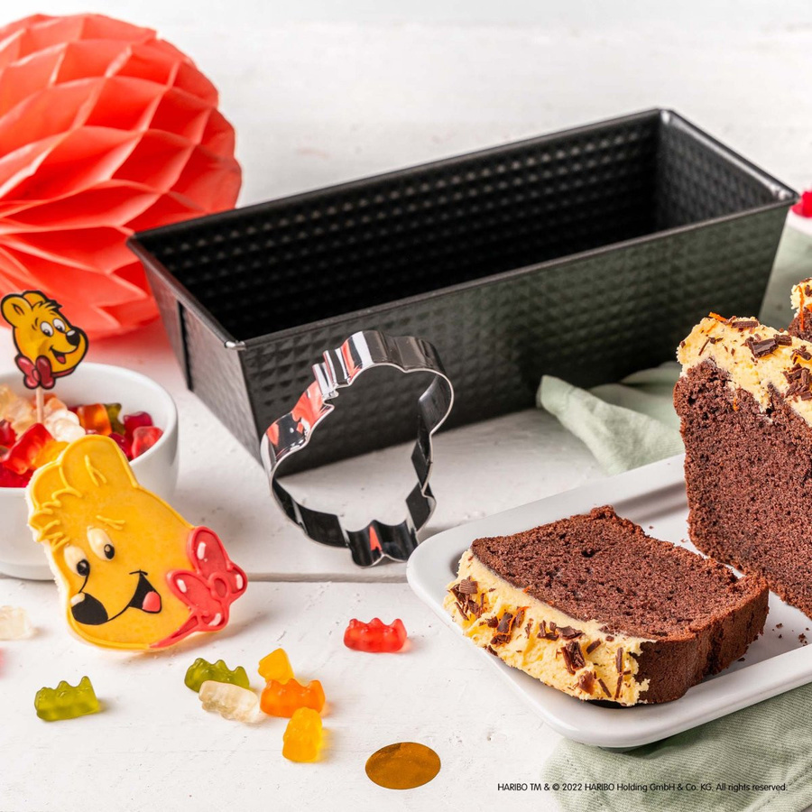 Zenker Kastenform mit Ausstecher HARIBO Goldbär, rechteckig, beschichtet, Schwarz, Breite: 25 cm - Bild 2