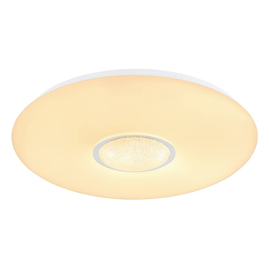 GLOBO Deckenleuchte Sully LED Deckenlampe in Weiß aus Metall und Kunststoff mit RGBW-Funktion, Dimmbar und Fernbedienung, Durchmesser: 48,5 cm - Bild 1